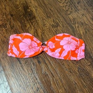 Bandeau Bikini Top - Wild Fable™ Orange/Pink Tropical Print